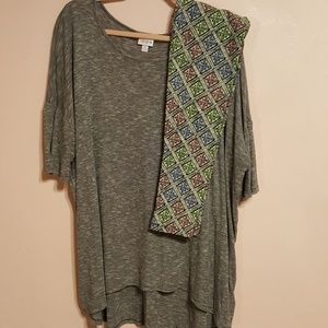 LulaRoe outfit Irma 2X TC leggings